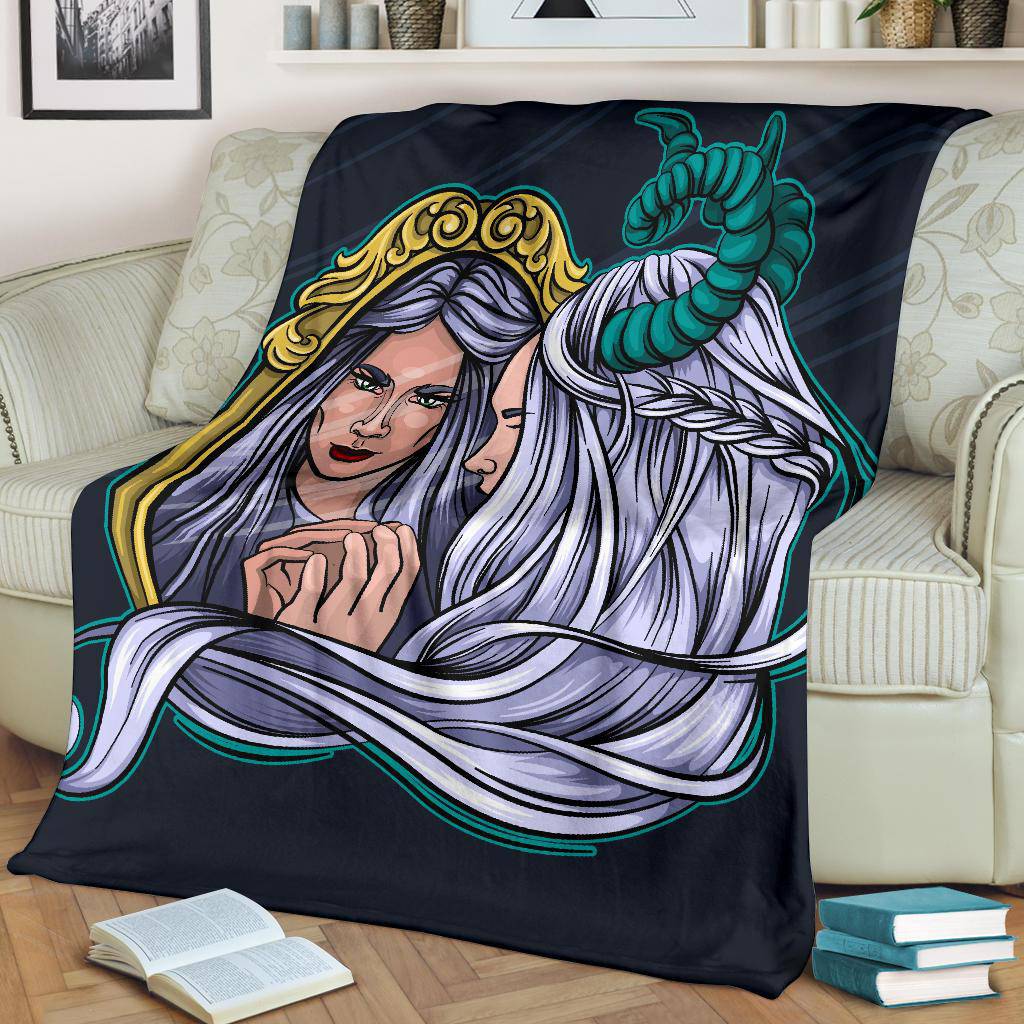 Witch Faun Halloween Art Drawing Premium Blanket - Top Content | POD Collection | Free Shipping