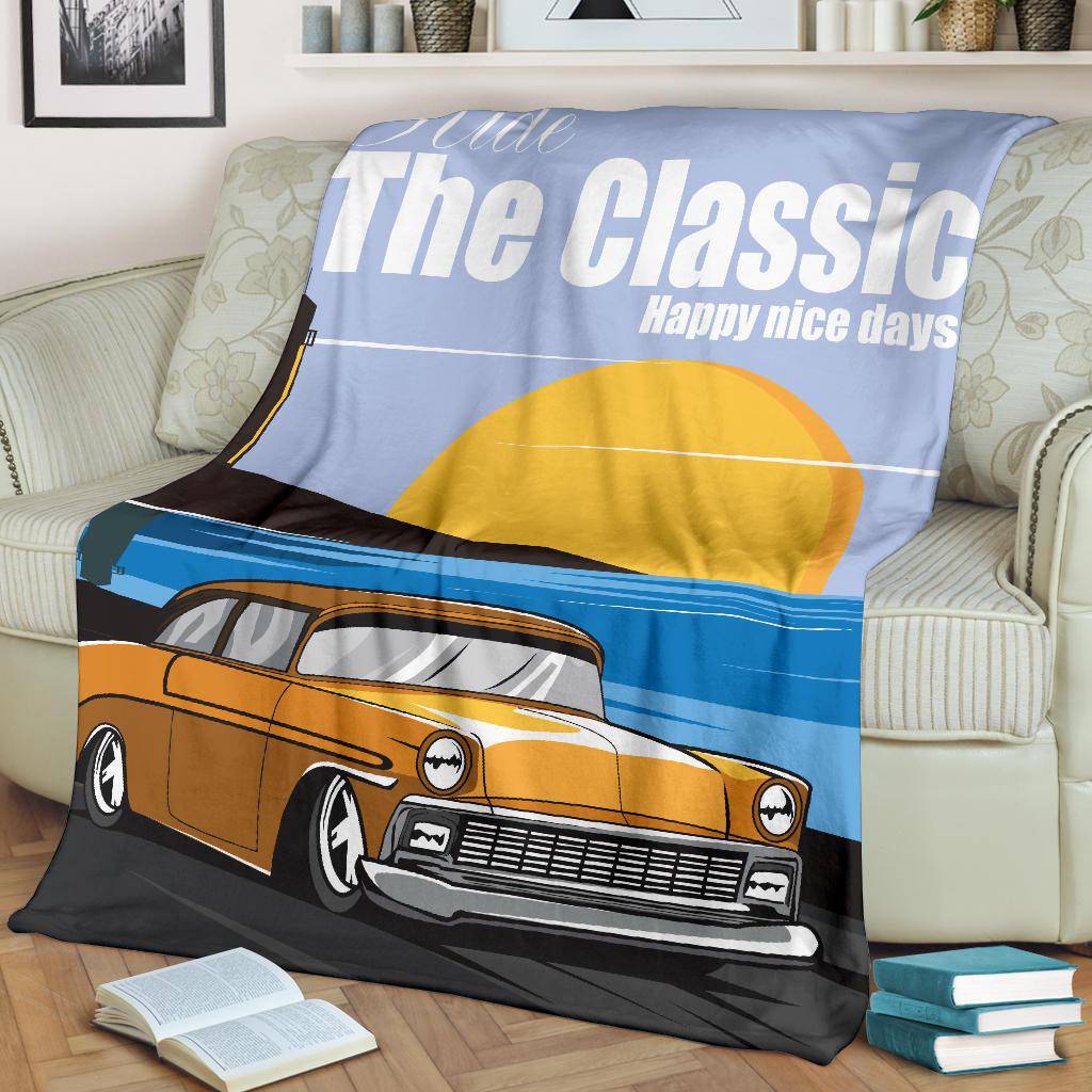 Ride Classic Yellow Car Premium Blanket - Top Content | POD Collection | Free Shipping