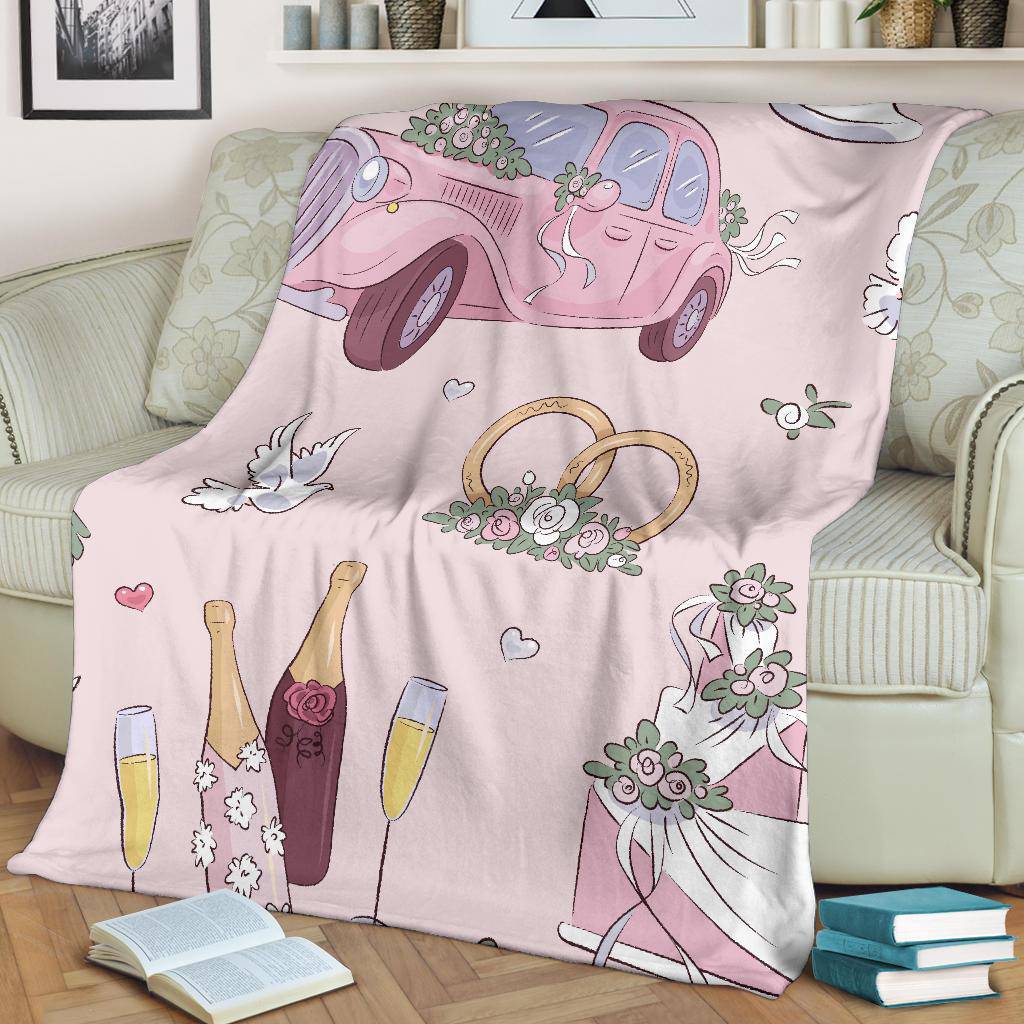 Hand Drawn Wedding Gift Premium Blanket - Top Content | POD Collection | Free Shipping