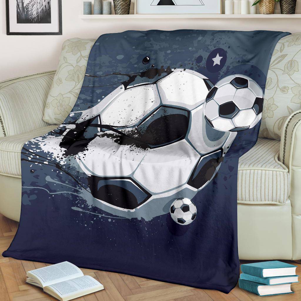 Star Football Ball Graffiti Background Premium Blanket - Top Content | POD Collection | Free Shipping