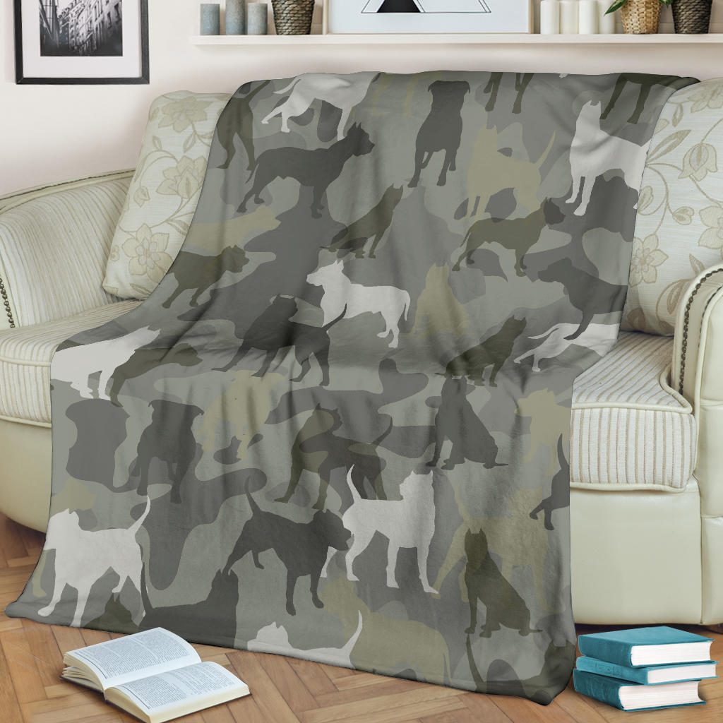 Pitbull Camo Blanket