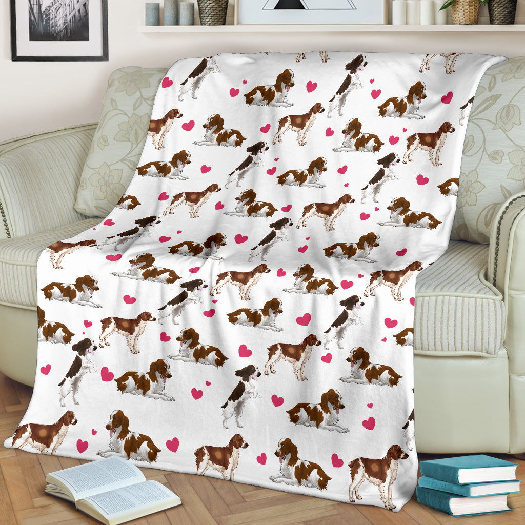 Welsh Springer Spaniel Heart Blanket