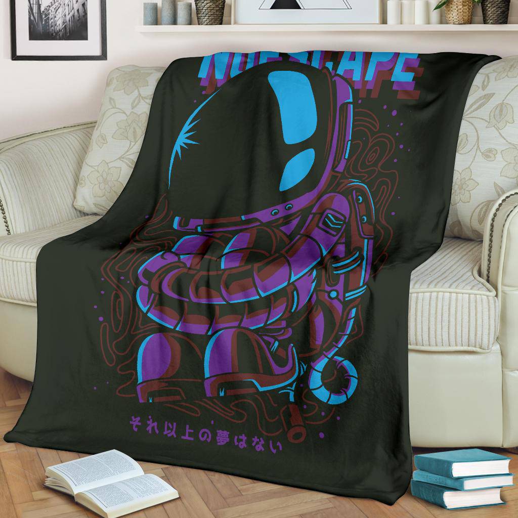 Premium Blanket Cartoon No Escape Astronaut Drawing - Top Content | POD Collection | Free Shipping