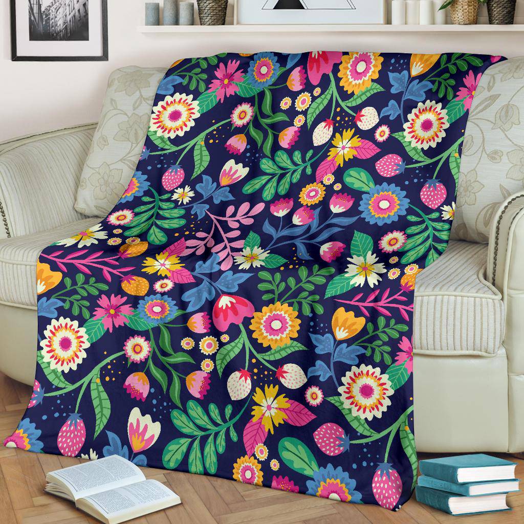 Hand Painted Exotic Plants Floral Premium Blanket - Top Content | POD Collection | Free Shipping