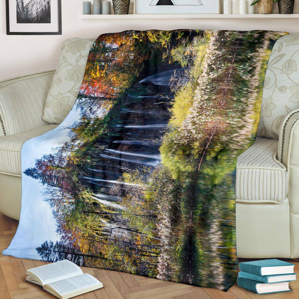 Travel Croatia Piltvice National Park Nature Waterfall Premium Blanket - Top Content | POD Collection | Free Shipping