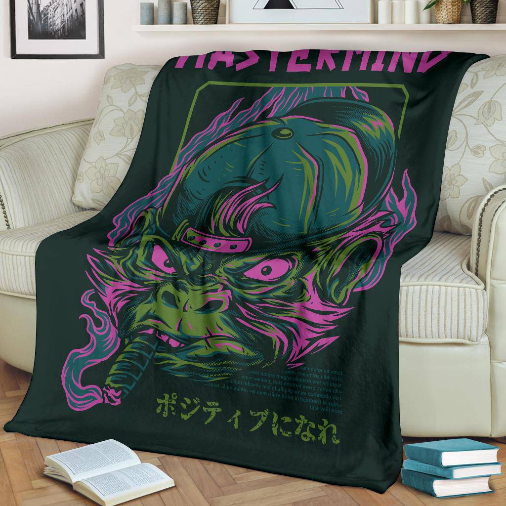 Mastermind Monkey Japanese Art Premium Blanket - Top Content | POD Collection | Free Shipping