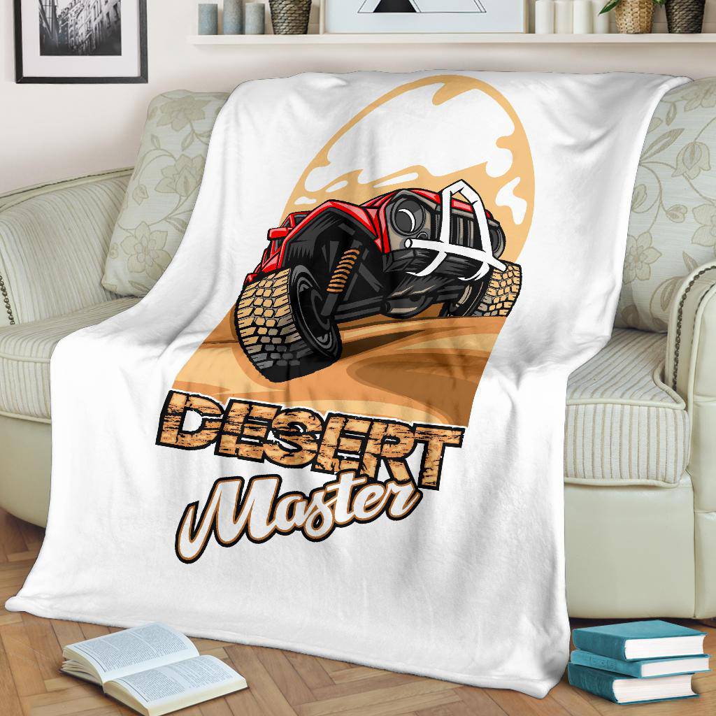 SUV Desert Master Car Cartoon Premium Blanket - Top Content | POD Collection | Free Shipping