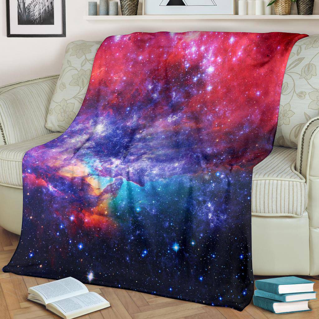 Surreal Colorful Galaxy Star Dust Premium Blanket - Top Content | POD Collection | Free Shipping