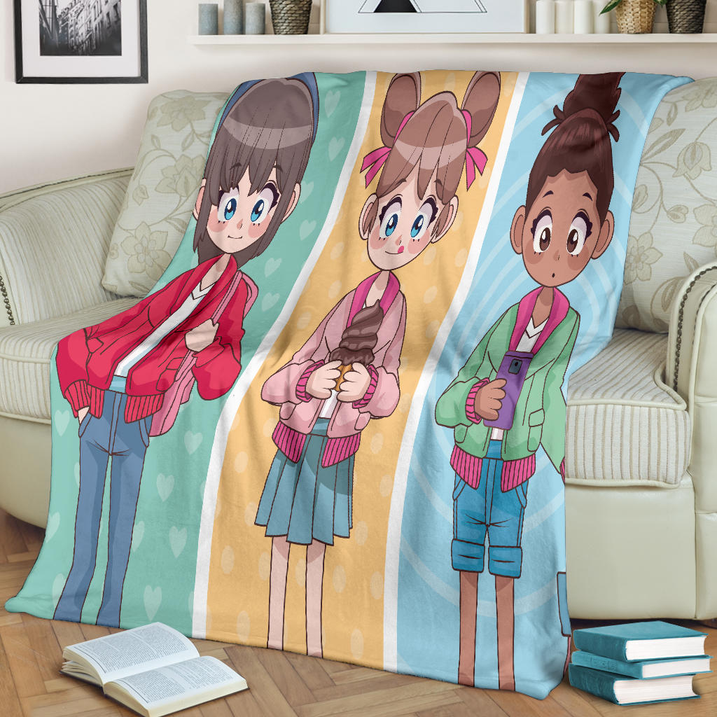 Anime Best Friends Blanket