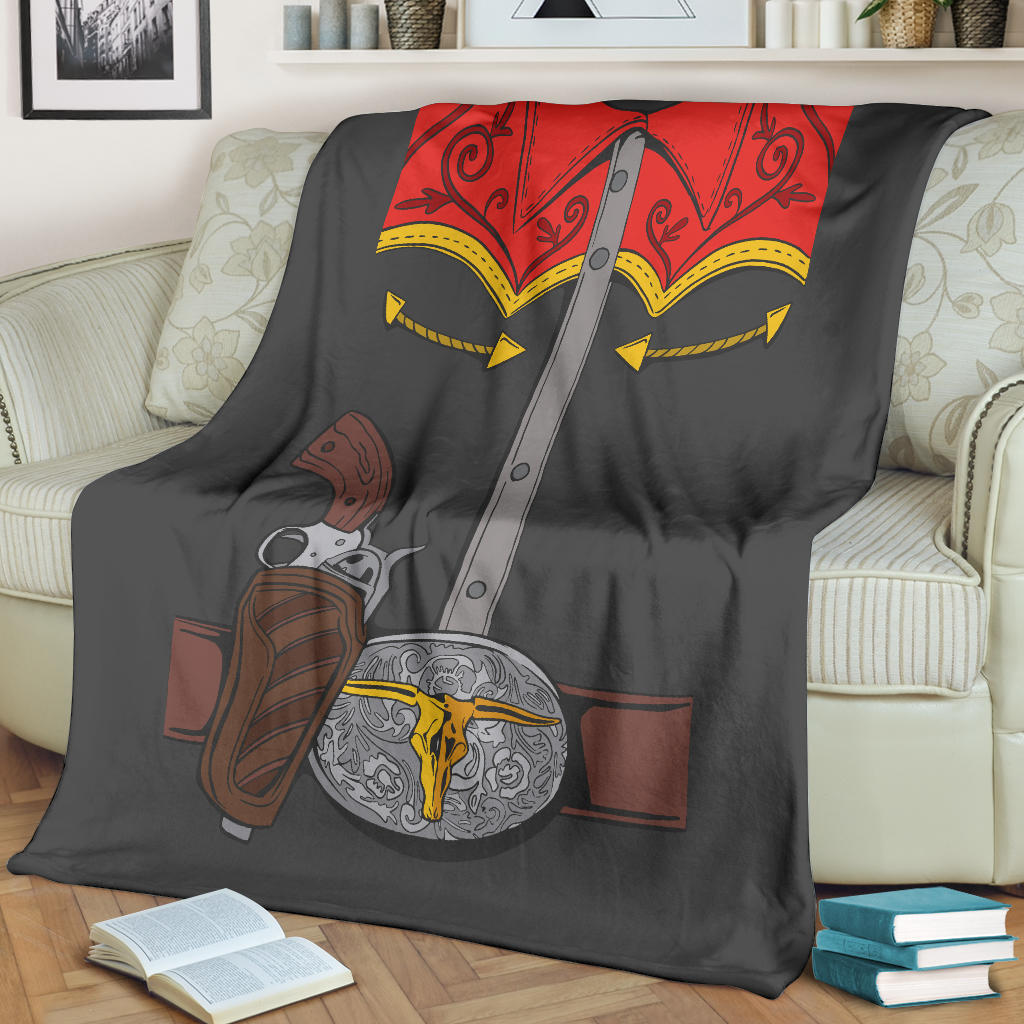 Cowboy Design Fleece Blanket