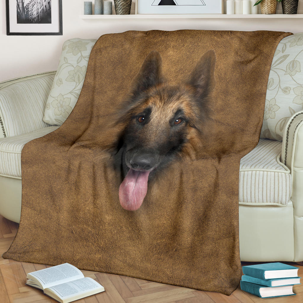 Tervuren Dog Face Hair Blanket