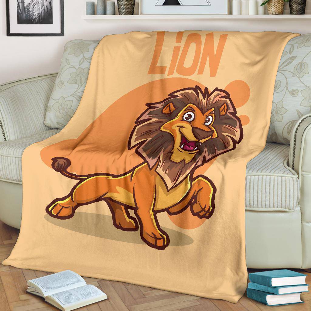 Kids Cartoon Baby Lion Premium Blanket - Top Content | POD Collection | Free Shipping