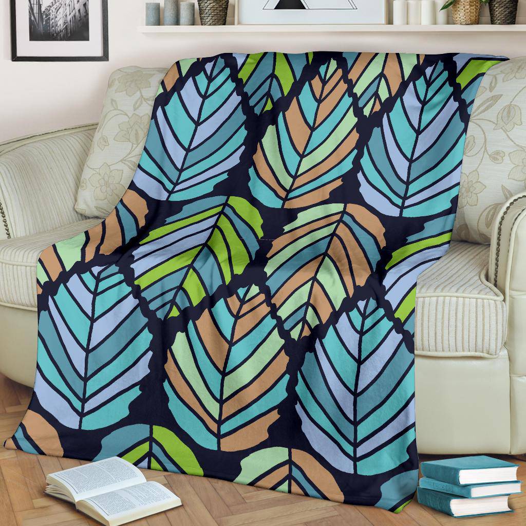 Symmetrical Colorful Leaf Pattern Premium Blanket - Top Content | POD Collection | Free Shipping