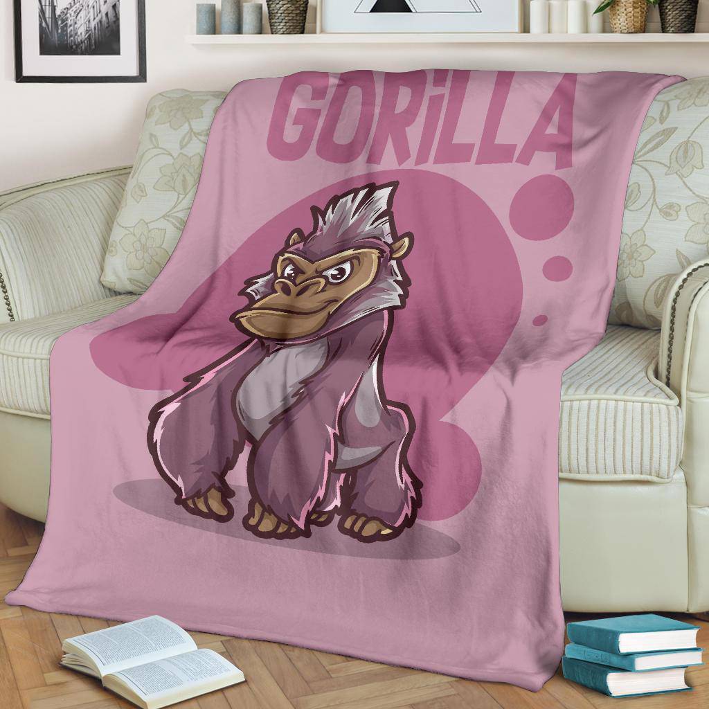 Kids Cartoon Baby Gorilla Premium Blanket - Top Content | POD Collection | Free Shipping