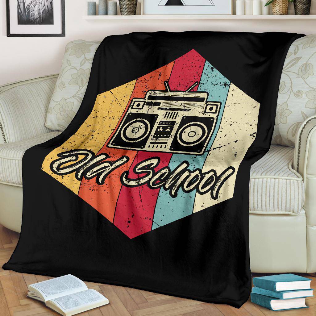 Premium Blanket Old School Hip Hop Retro Music Art - Top Content | POD Collection | Free Shipping