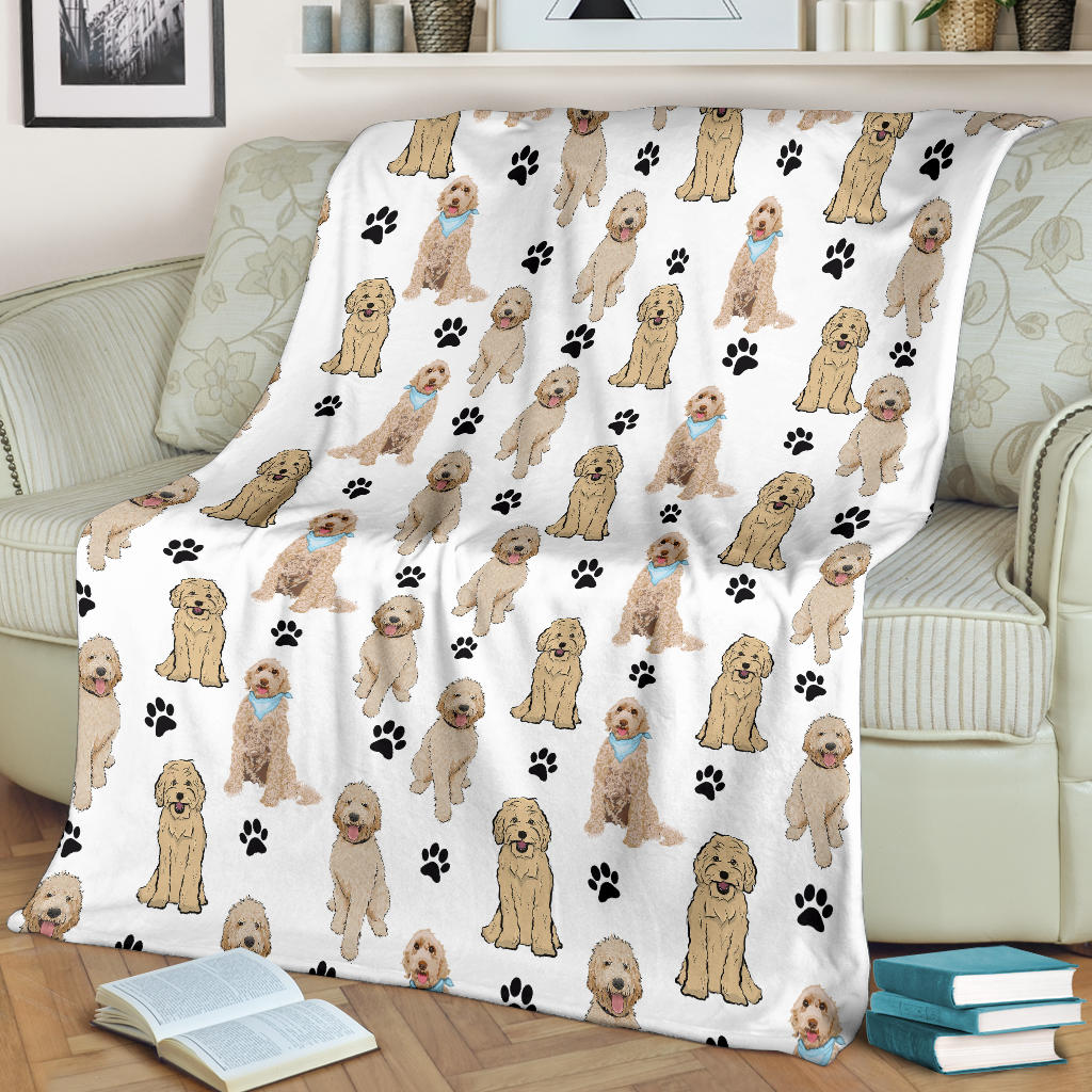 Australian Labradoodle Paw Blanket