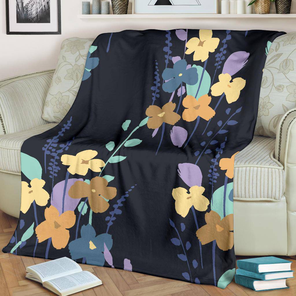 Floral Seamless Pattern Plants Flowers Premium Blanket - Top Content | POD Collection | Free Shipping