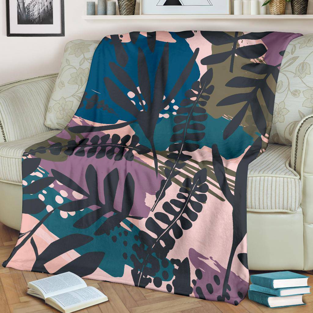 Floral Abstract Art Nature Flowers Premium Blanket - Top Content | POD Collection | Free Shipping