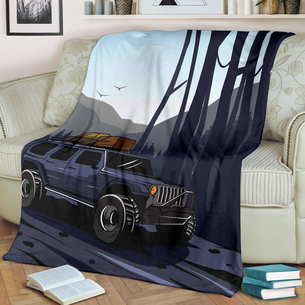 Car Adventure Cartoon Premium Blanket - Top Content | POD Collection | Free Shipping