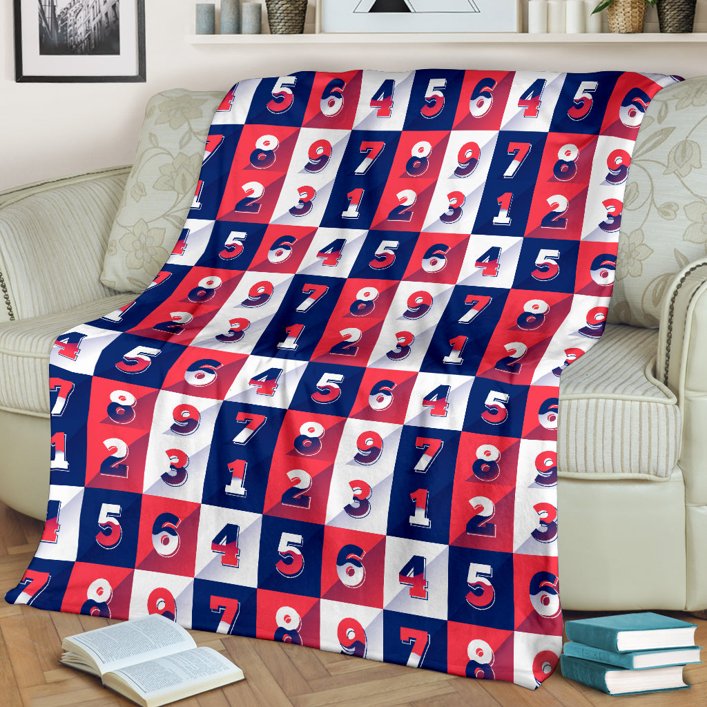 Numerical Fleece Blanket