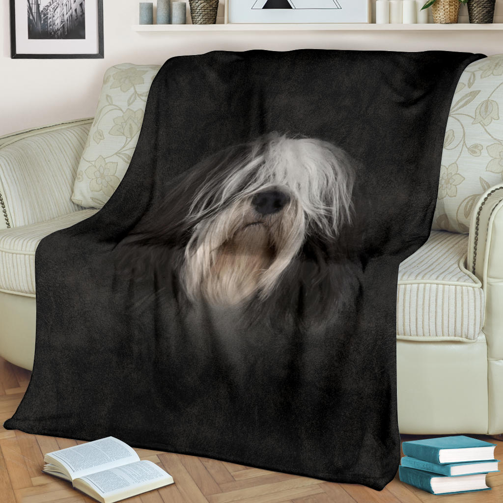 Polish Lowland Sheepdog Face Hair Blanket