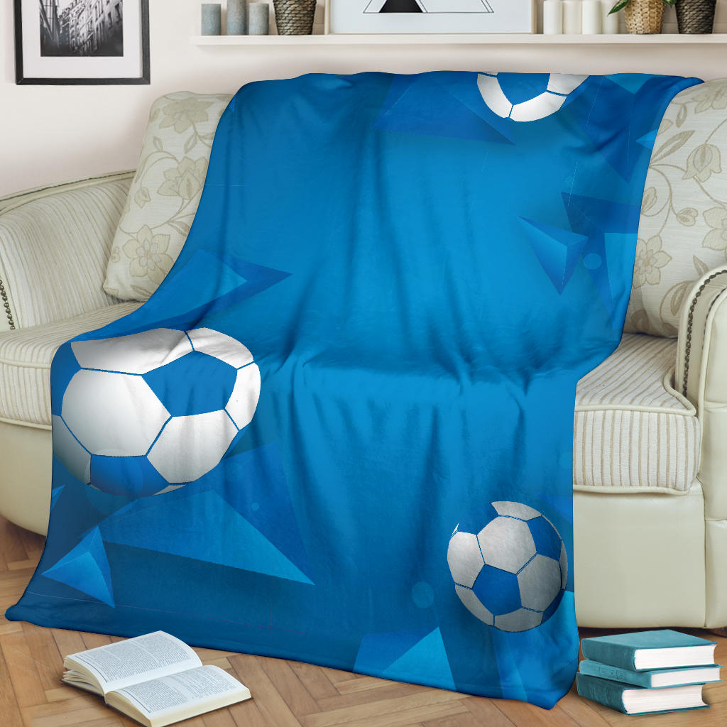 blue football 3d shapes blanket - Top Content | POD Collection | Free Shipping