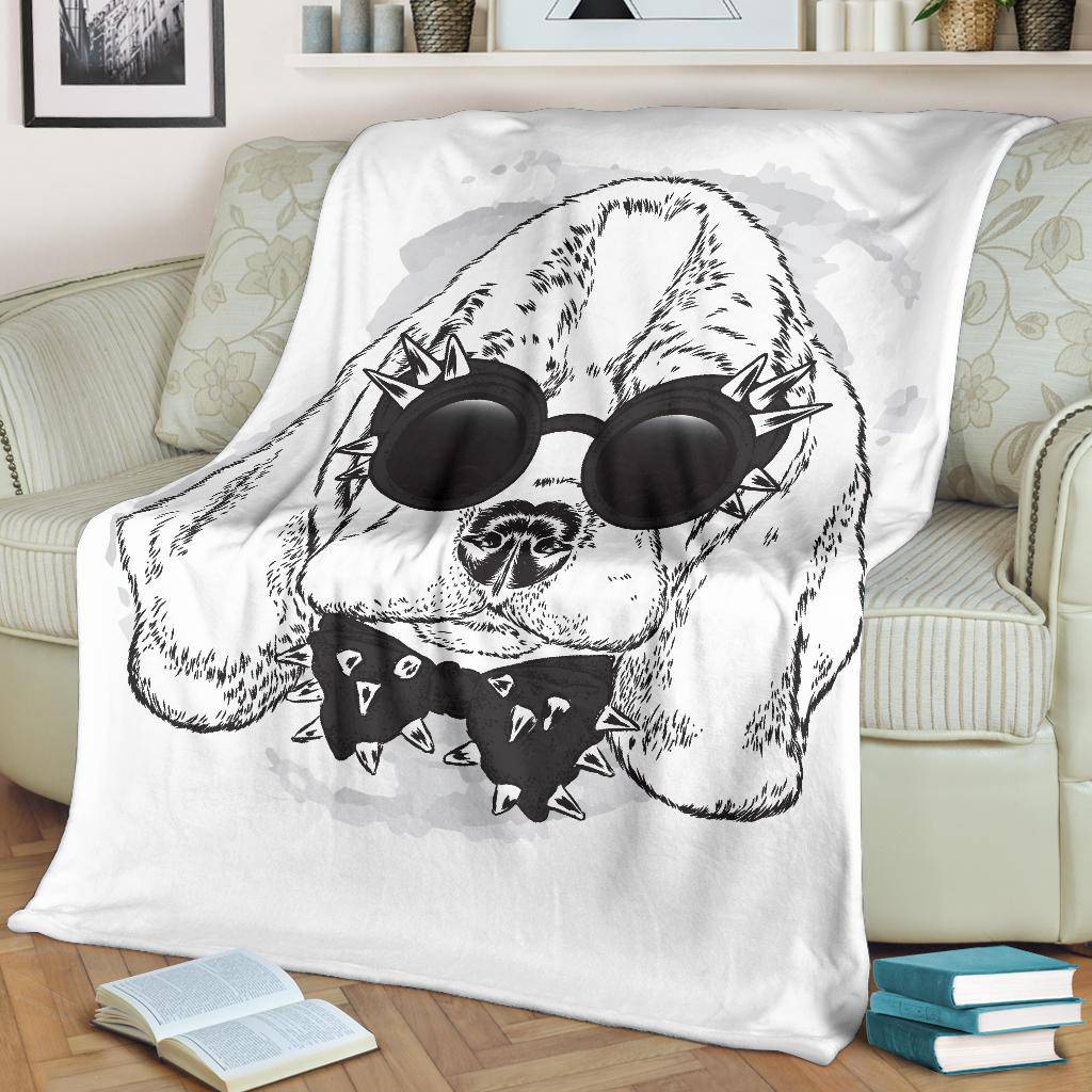 Cool Beagle Punk Dog with Sunglasses Premium Blanket - Top Content | POD Collection | Free Shipping