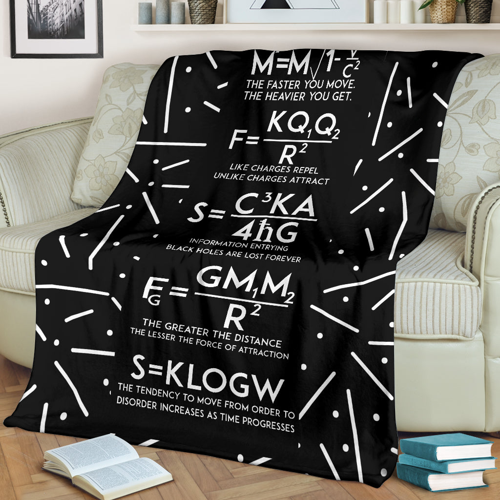 Physics Formulas Fleece Blanket