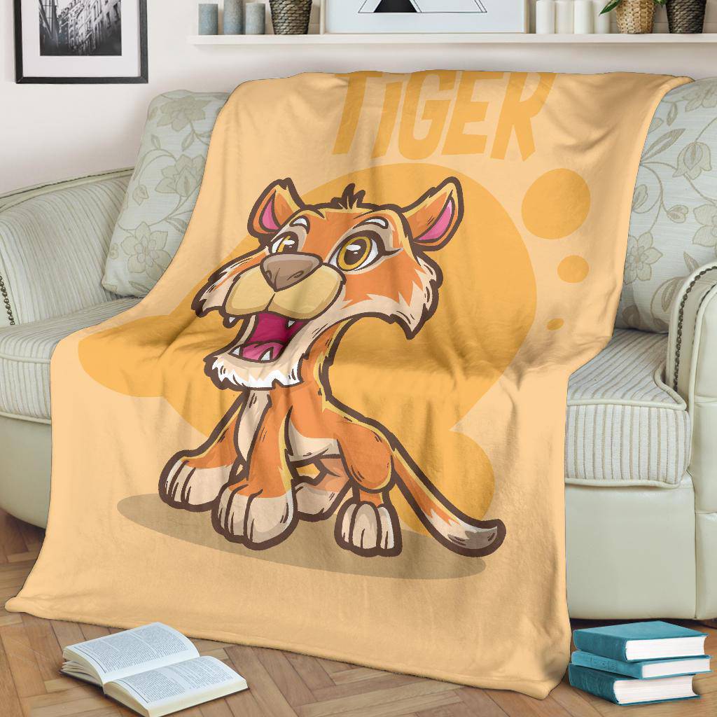 Baby Tiger Kids Cartoon Premium Blanket - Top Content | POD Collection | Free Shipping