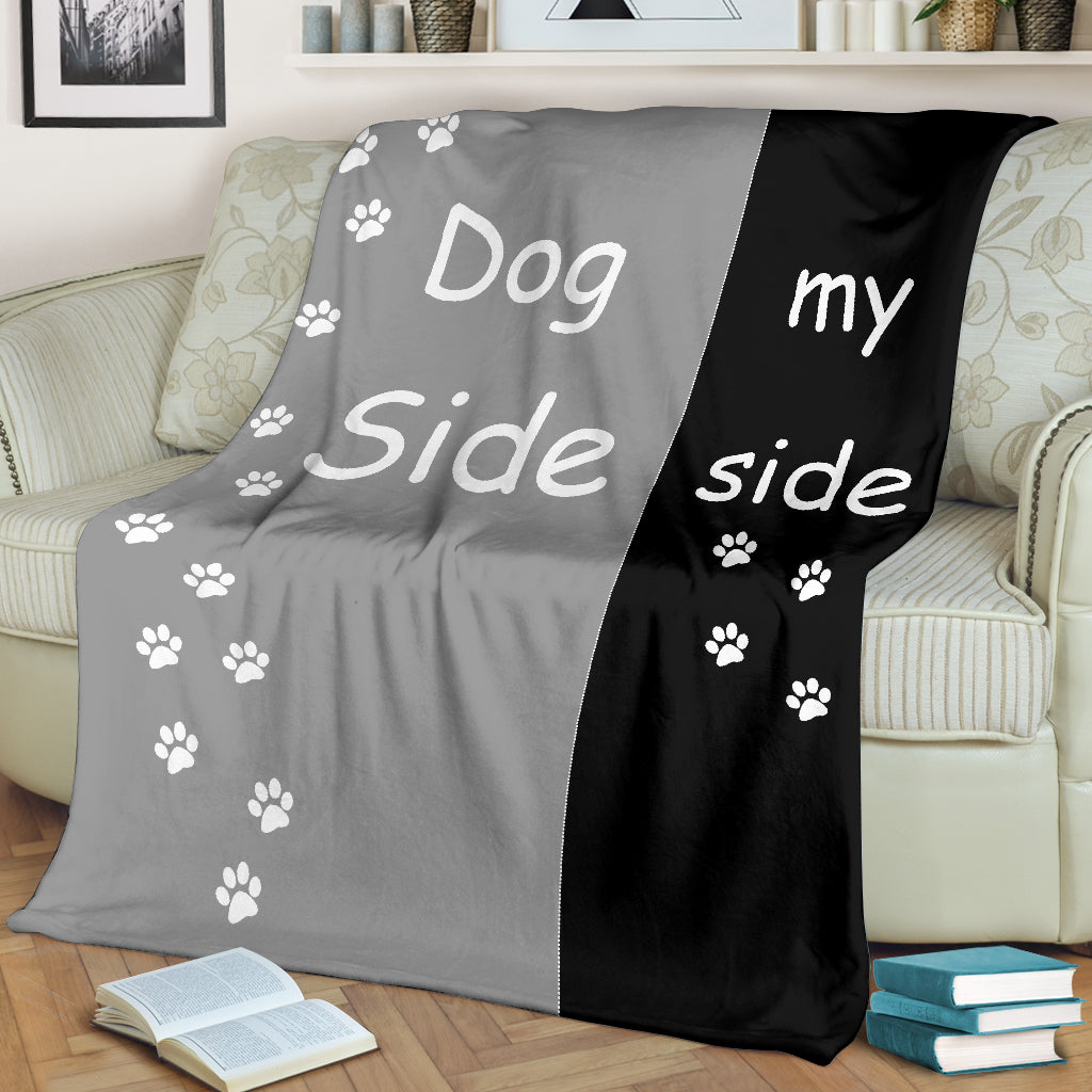 Dog side my side Fleece blanket Blanket