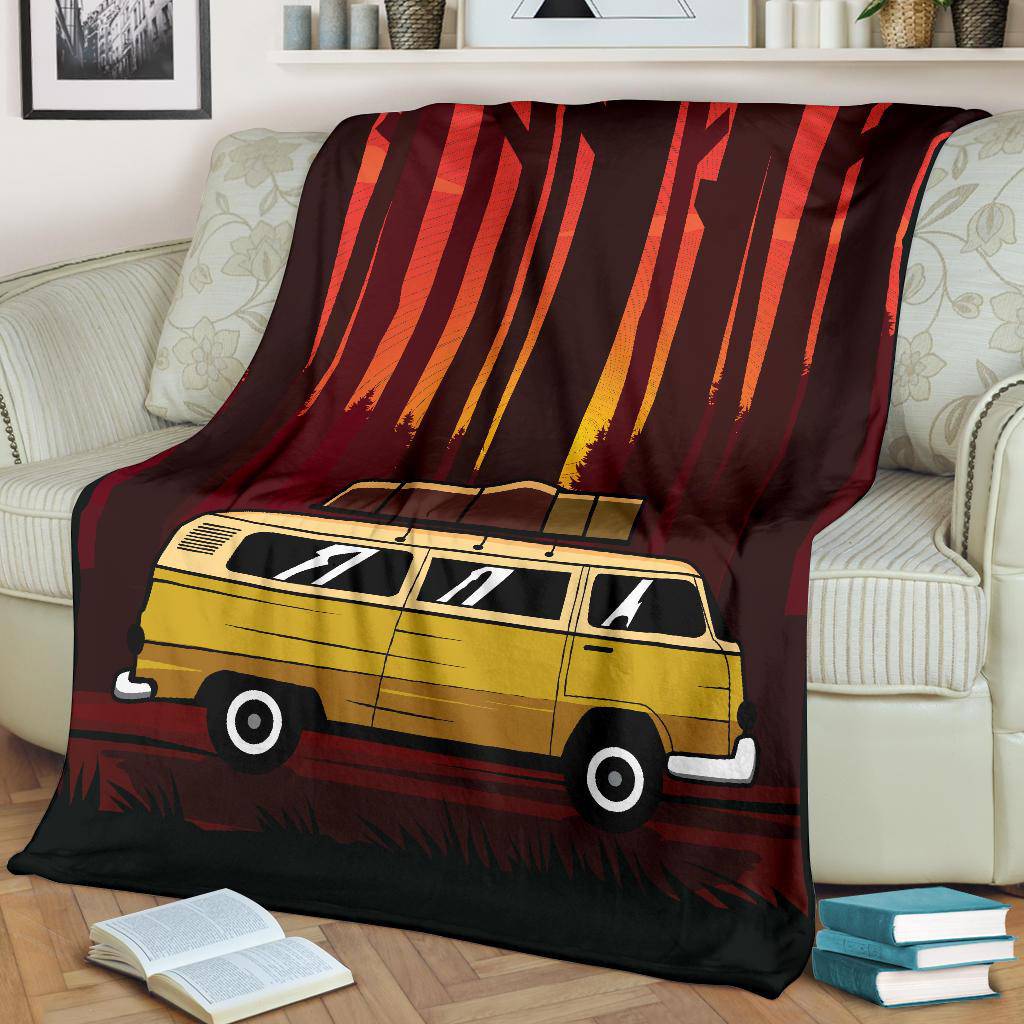 Forest Family Vacation Cartoon Premium Blanket - Top Content | POD Collection | Free Shipping