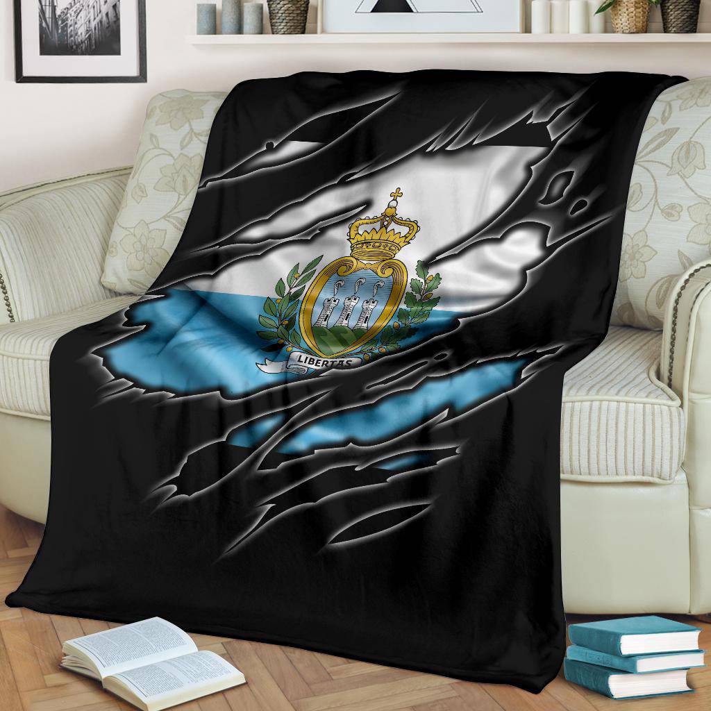 San Marino Flag Premium Blanket - Top Content | POD Collection | Free Shipping