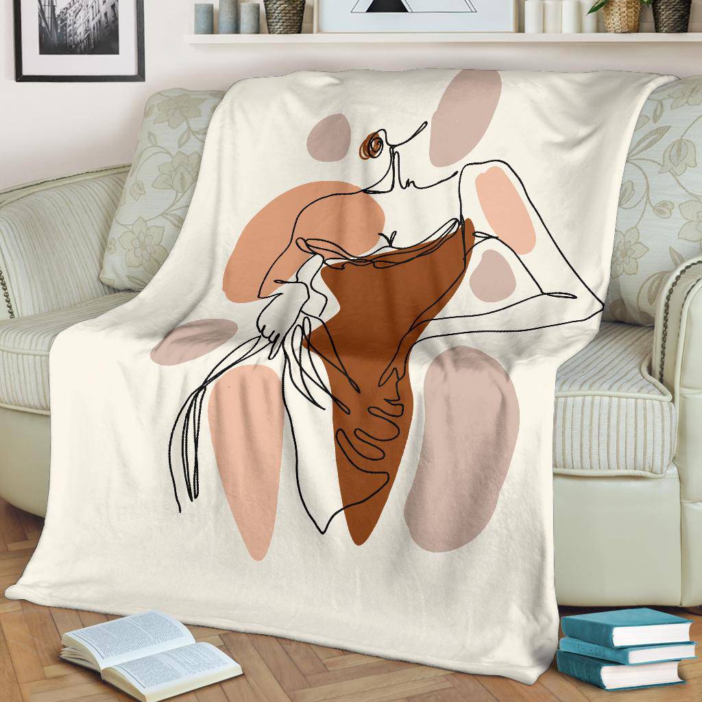 Abstract Art Beautiful Woman Body Figure Premium Blanket - Top Content | POD Collection | Free Shipping