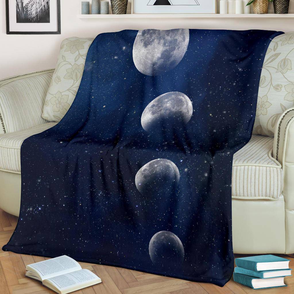 Moon Eclipse Night Sky Stars Premium Blanket - Top Content | POD Collection | Free Shipping