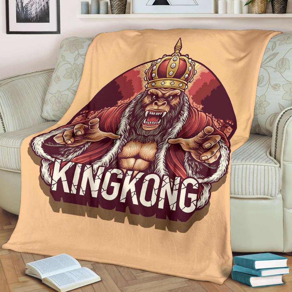 Angry King King Kong Gorilla Premium Blanket - Top Content | POD Collection | Free Shipping