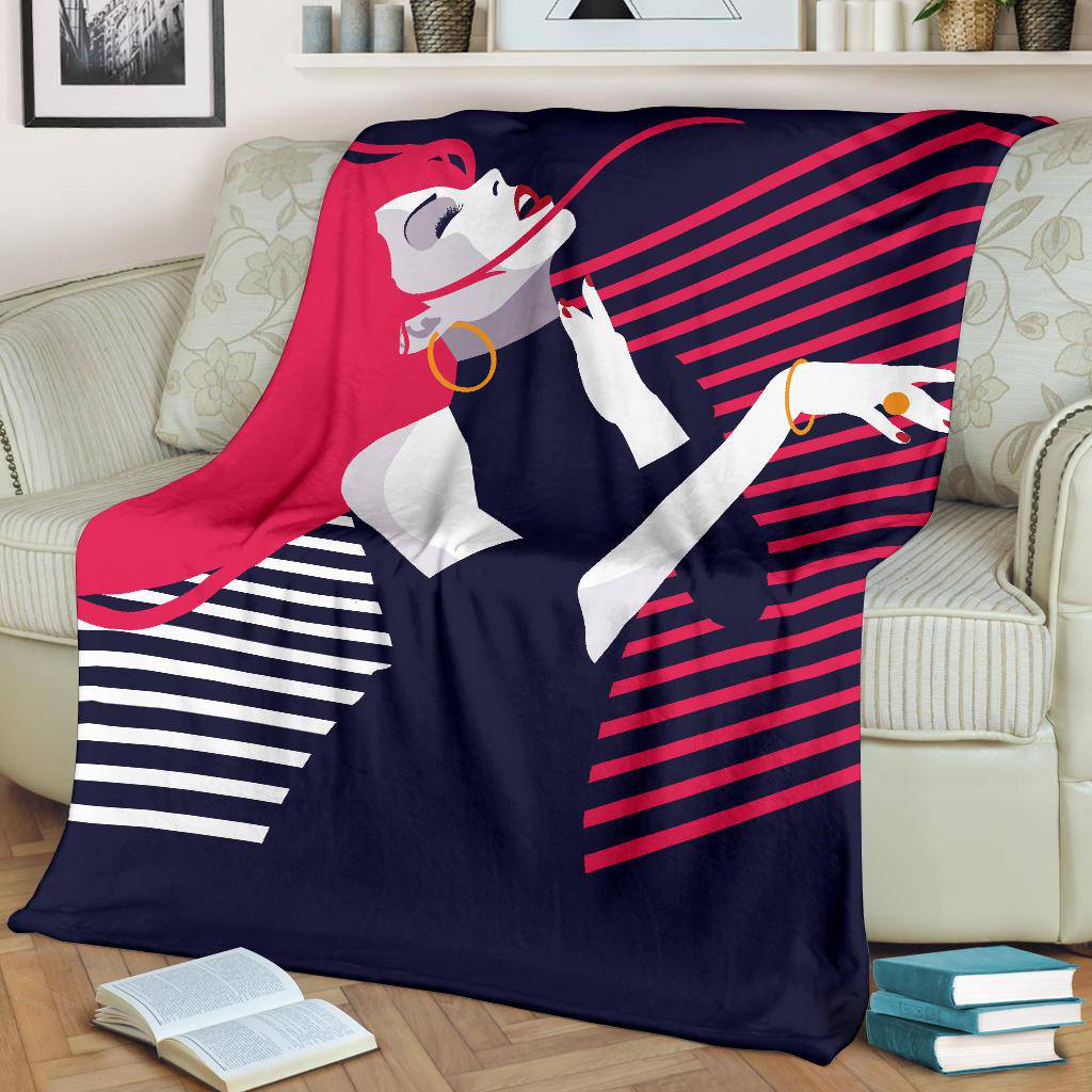 Stylish Beautiful Women Cartoon Premium Blanket - Top Content | POD Collection | Free Shipping