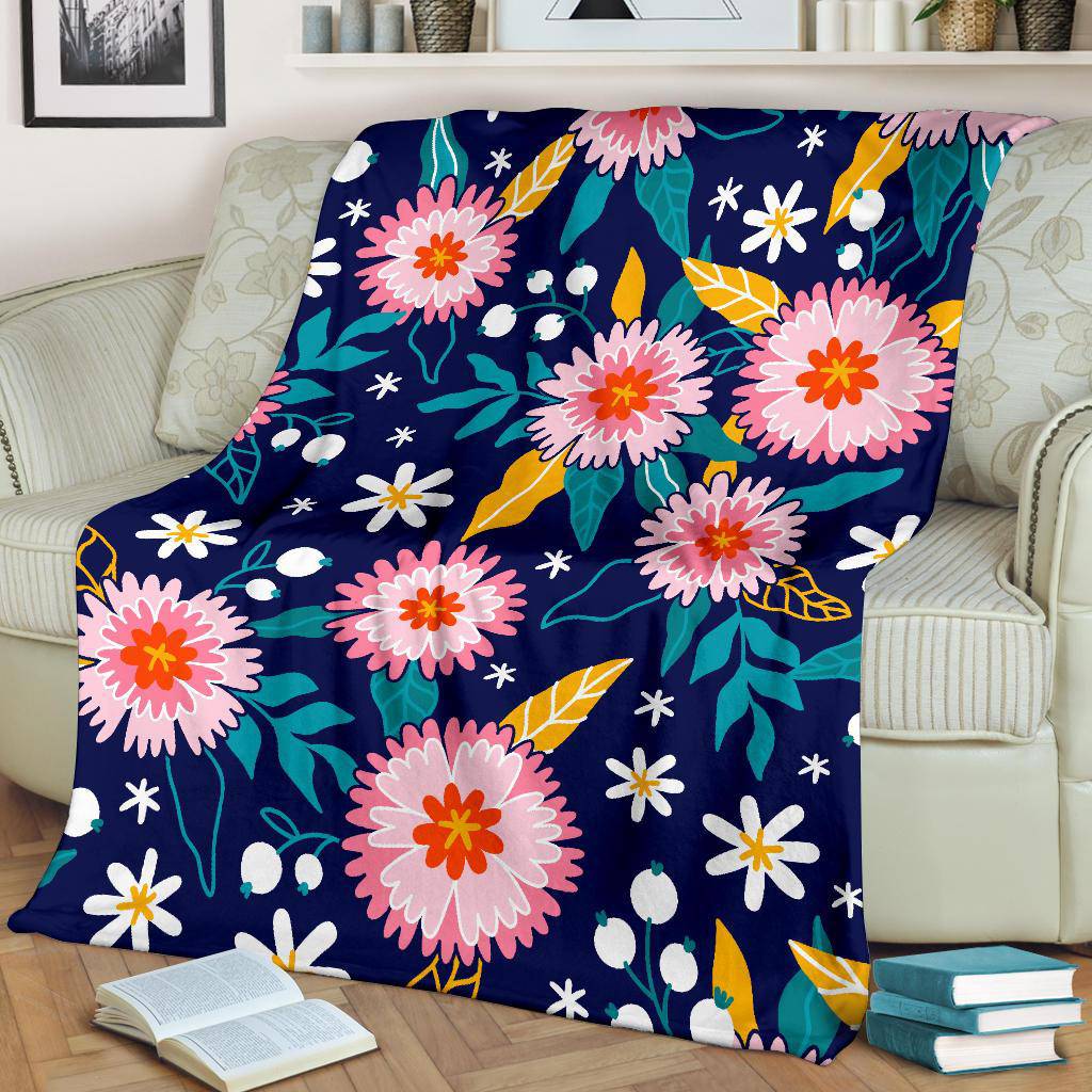 Hand Drawn Floral Plant Premium Blanket - Top Content | POD Collection | Free Shipping