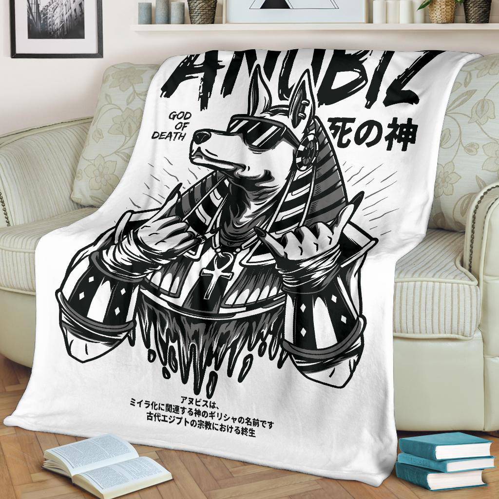 Anubiz God Of War Japanese Cartoon Premium Blanket - Top Content | POD Collection | Free Shipping