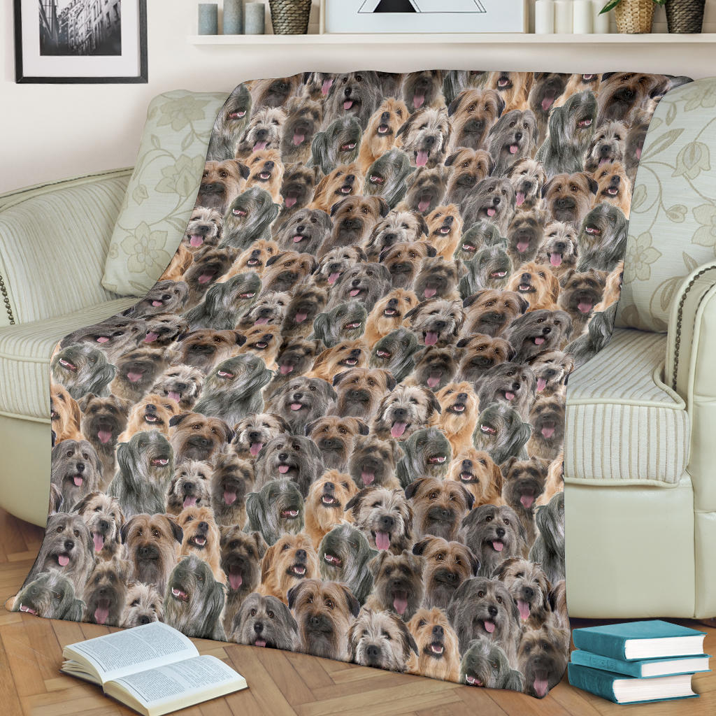 Pyrenean Shepherd Full Face Blanket