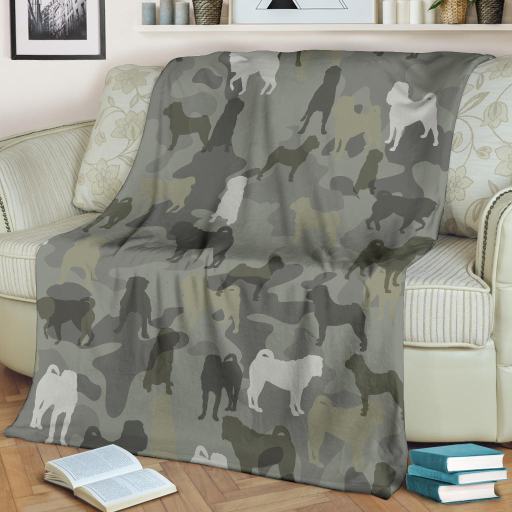 Shar Pei Camo Blanket