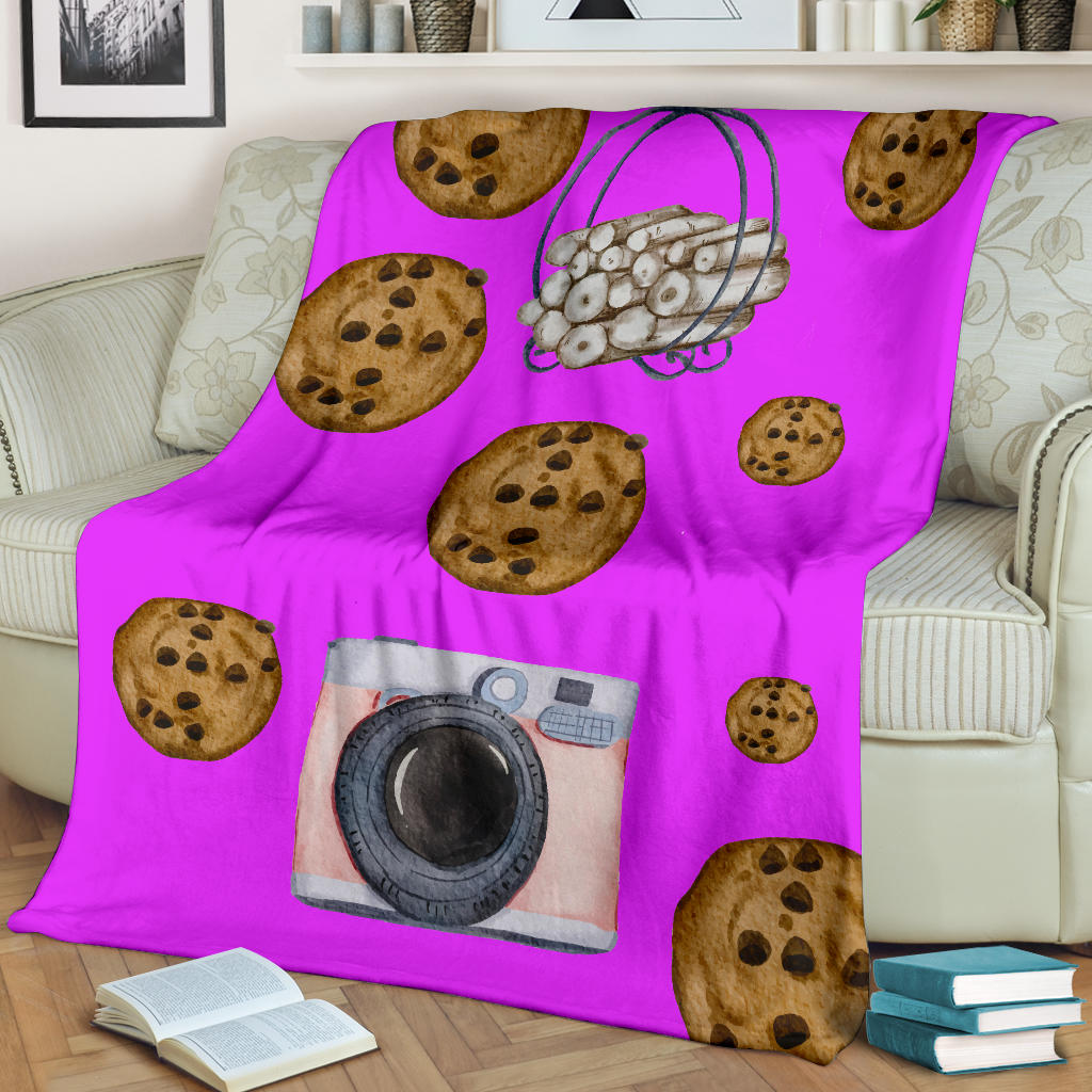 chocolate chip cookies pink blanket - Top Content | POD Collection | Free Shipping