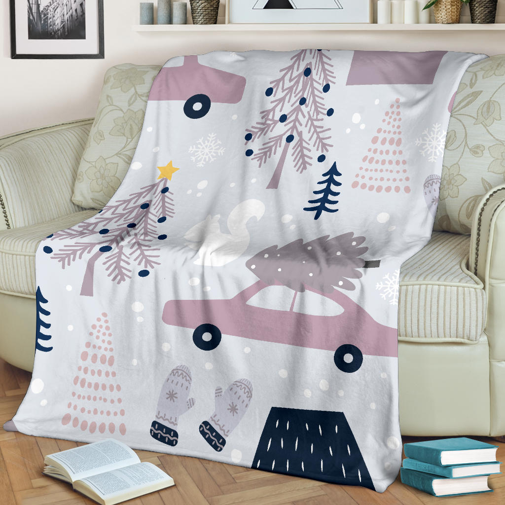 pink christmas background festive blanket - Top Content | POD Collection | Free Shipping