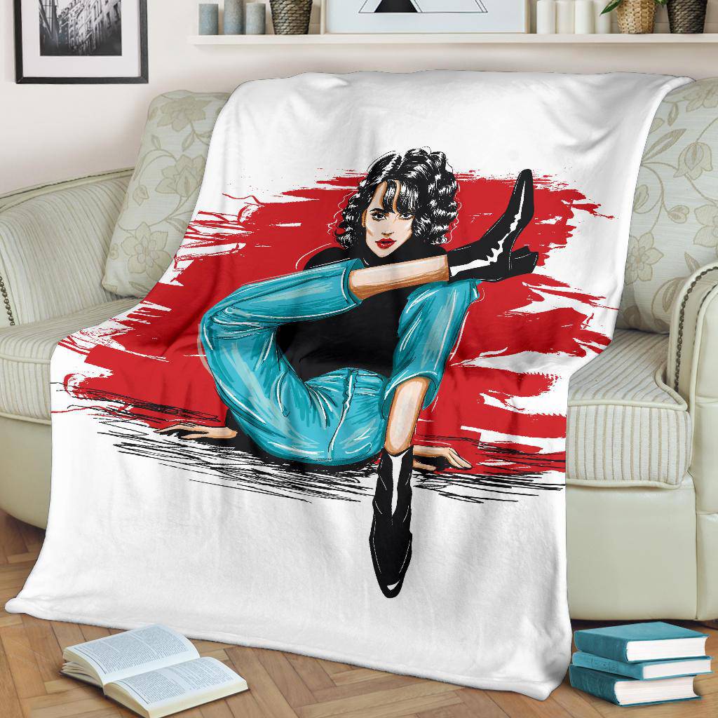 Cool Stylish Woman Posing Premium Blanket - Top Content | POD Collection | Free Shipping