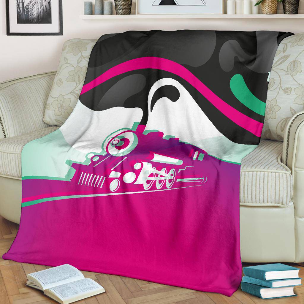 Train Colorful Abstract Art Premium Blanket - Top Content | POD Collection | Free Shipping