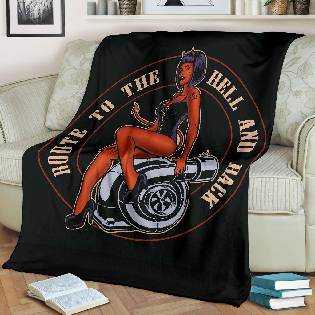 Road to the Hell and Back Devil Woman Premium Blanket - Top Content | POD Collection | Free Shipping