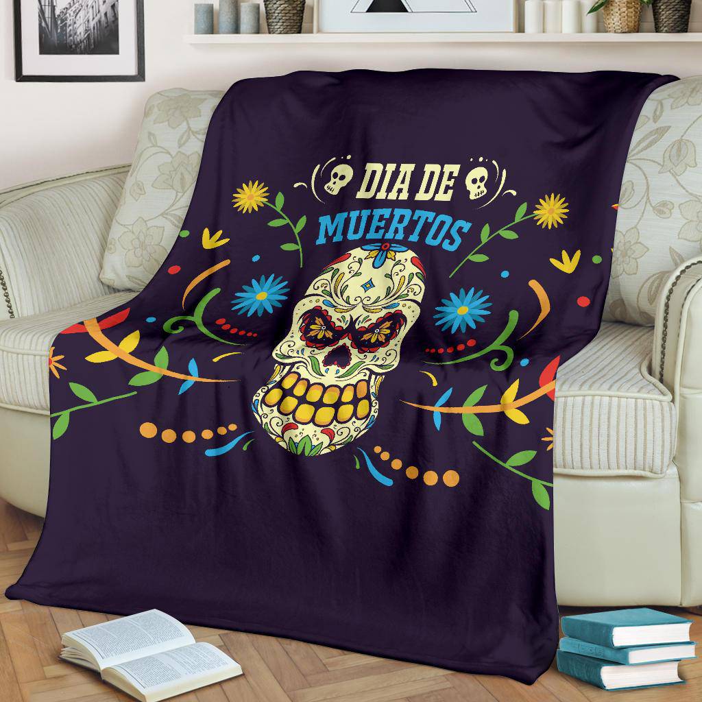 Premium Blanket Dia De Muertos Day Of The Dead Holiday Cartoon - Top Content | POD Collection | Free Shipping