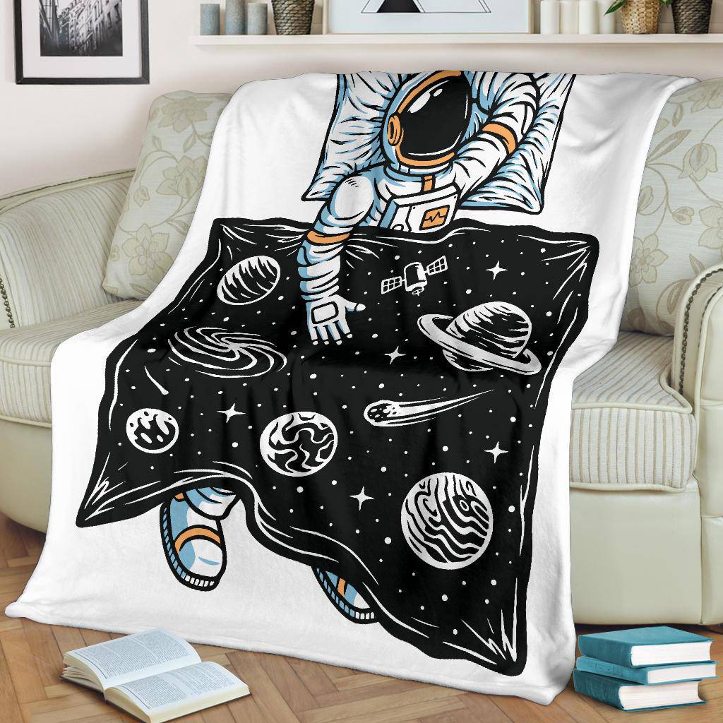 Premium Blanket Astronaut Sleeping Universe Cartoon - Top Content | POD Collection | Free Shipping