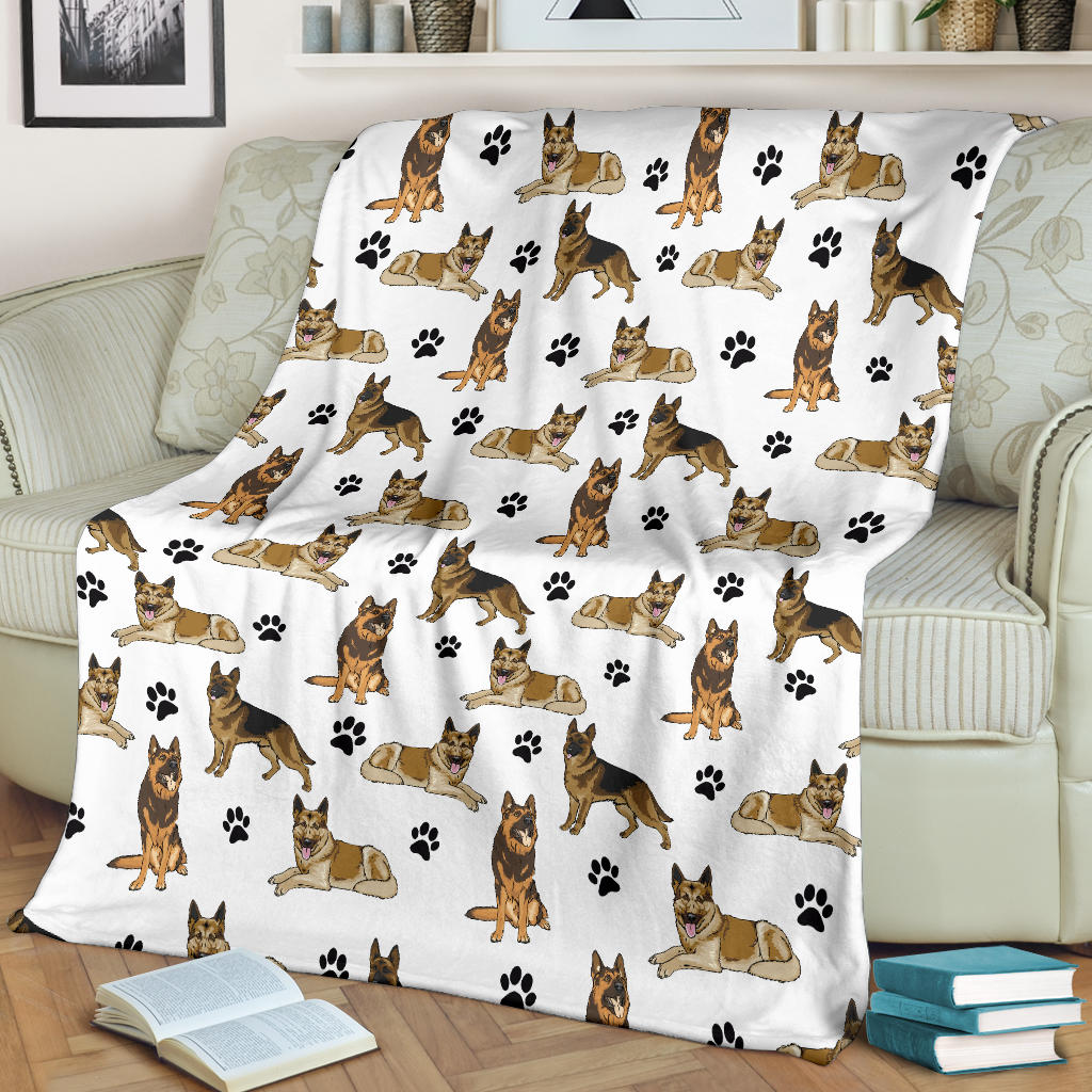 Dutch Shepherd Paw Blanket