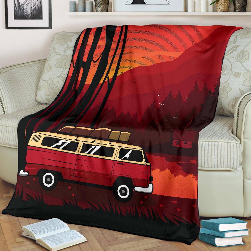 Lake House Vacation Cartoon Premium Blanket - Top Content | POD Collection | Free Shipping