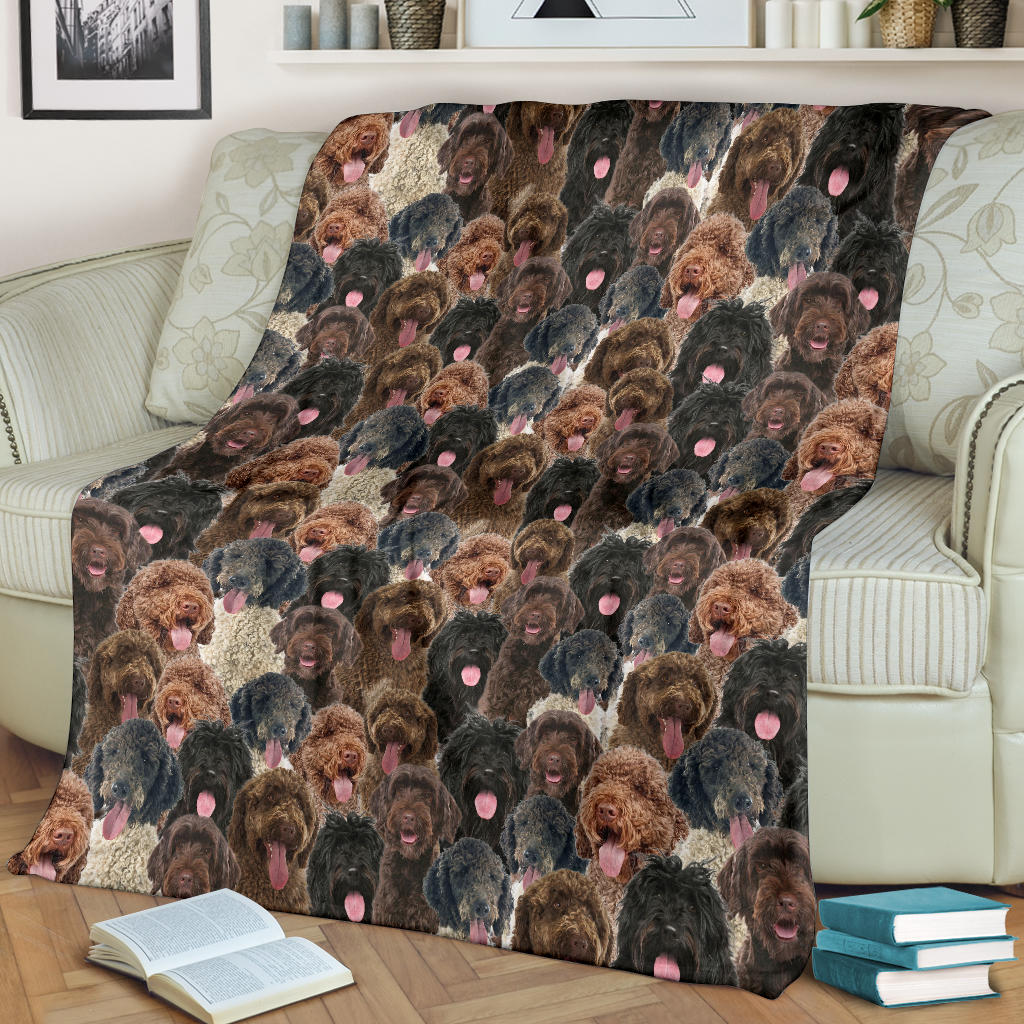 Portuguese Water Dog Full Face Blanket